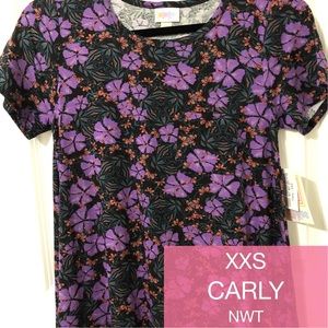 Black background Floral Carly Dress
